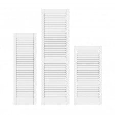 28mm White Painted Open Louvre