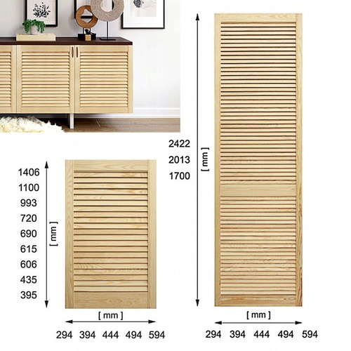 Single louvre door vented - single, open