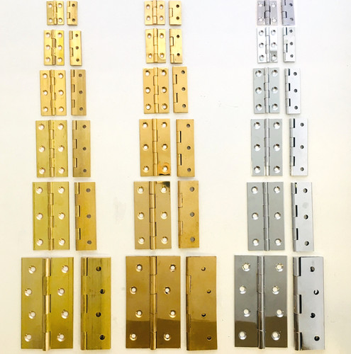 Solid brass drawn hinges - drawn,