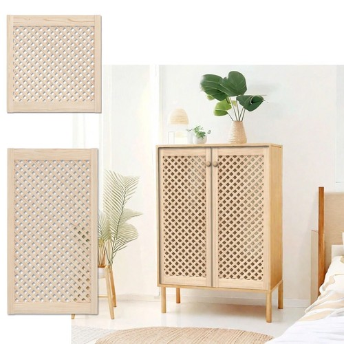 Wooden lattice cabinet front - wooden,