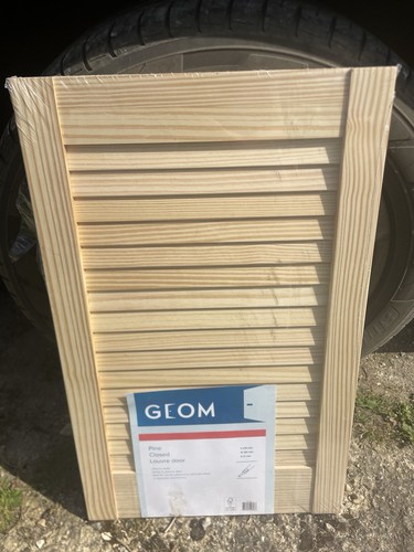 Geom pine closed louvre doors - ,